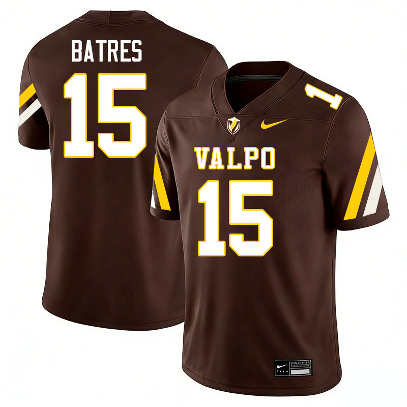 Valparaiso Beacons #15 Gabriel Batres College Football Jerseys,Uniforms-Brown